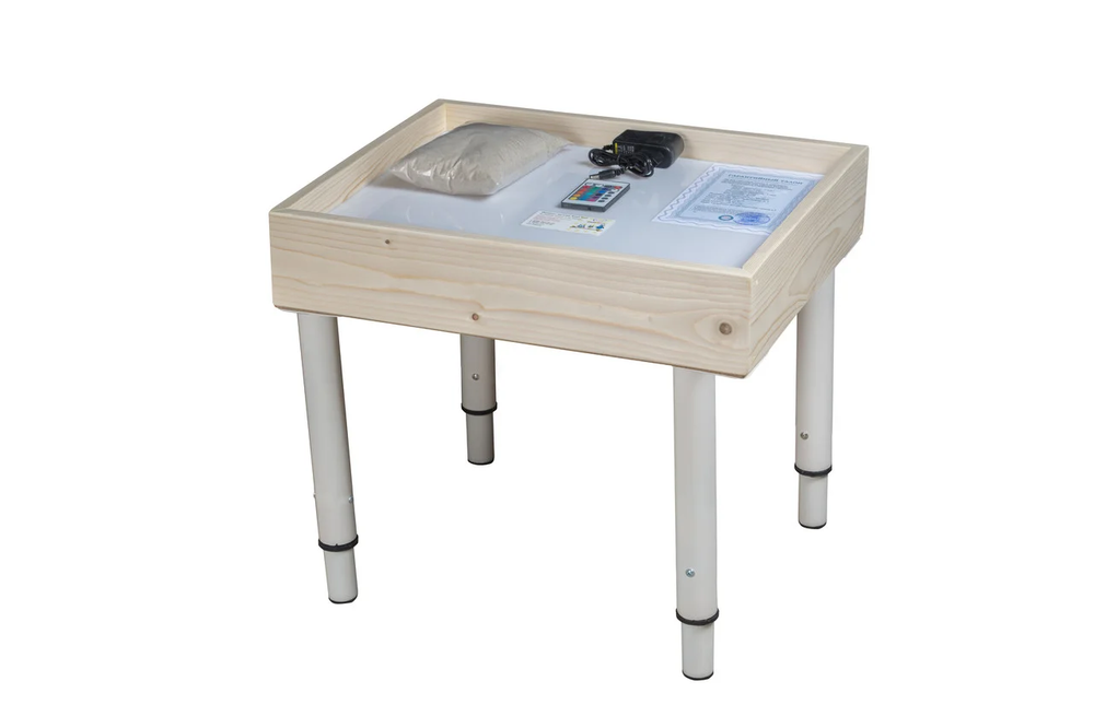 Стол для рисования песком на телескопических ножках, с песком и подсветкой