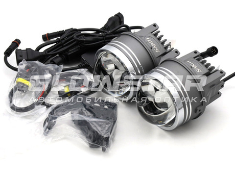 Светодиодные ПТФ Sariti N5, 3.0 дюйма, 12V, 45/786W, 6000K, универсальное крепление (комплект, 2шт)