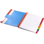 Тетрадь 200л., А4, клетка, Alingar "Завитки", цветная спираль, пластиковая обложка с информ. окном, цветные пластиковые разделители, ассорти 4 цвета