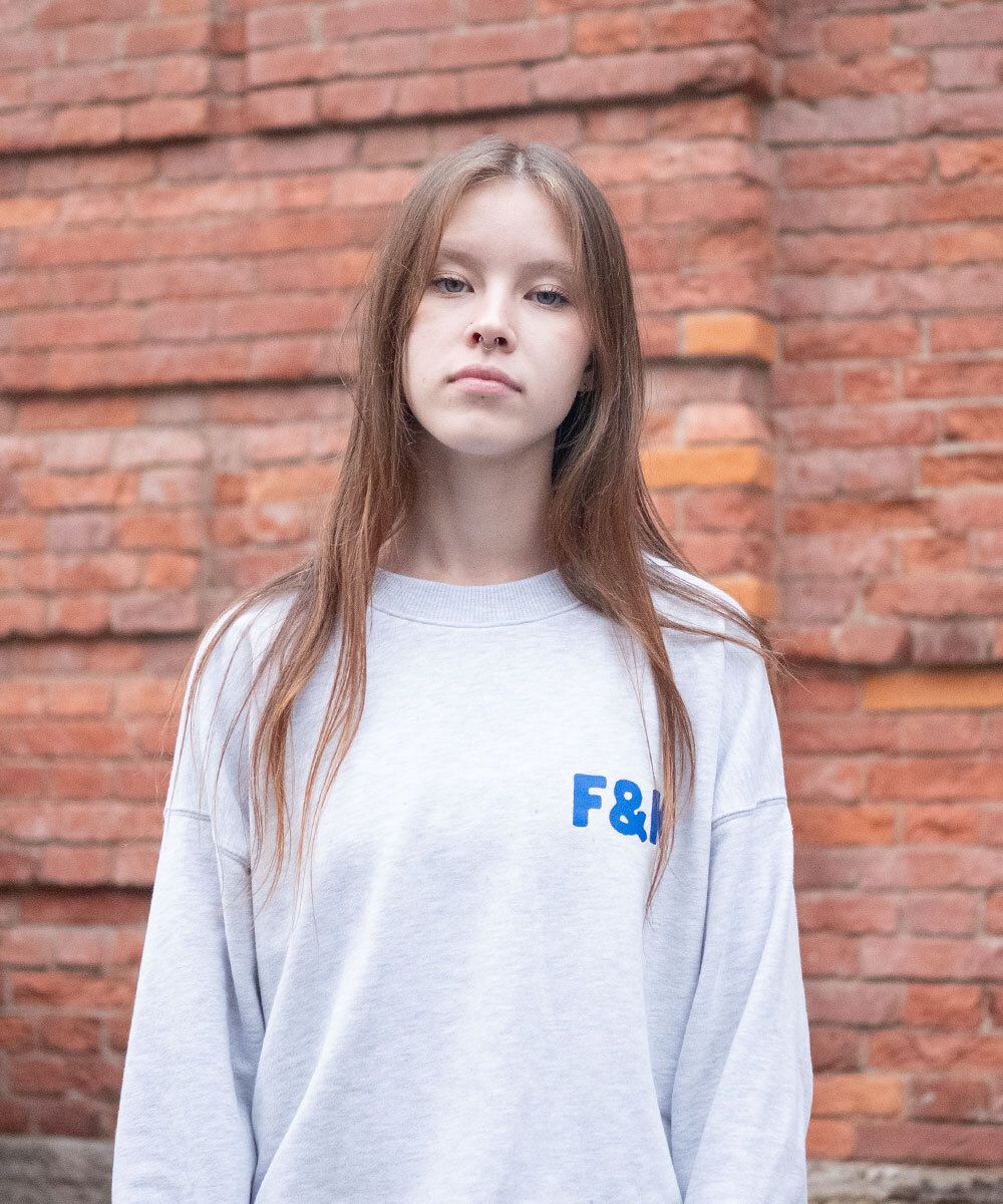 Толстовка Hardlunch F&K меланж серая