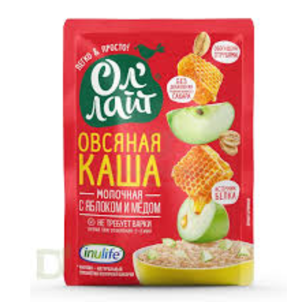Каша овсяная Ол Лайт с яблоком и медом 40 гр