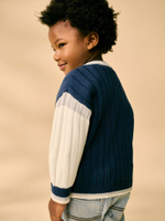 Кардиган для мальчика Next E27-748, Темно-синий, Белый