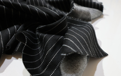 ПОЛОСКА ЧЕРНО-БЕЛАЯ - Костюмный трикотаж (КРВ613 Елена)