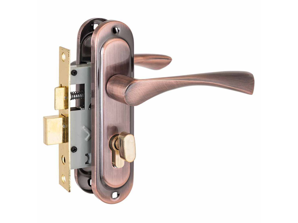 Замок врезной 103/50B вертушка AC старая медь с ручкой Стандарт (20шт/уп)