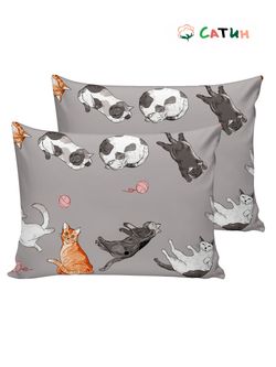 Наволочка комплект 2шт Milky Garden "Kitties" 40х60 см