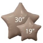 Фольгированный шар-звезда, сатин, какао, 76 см