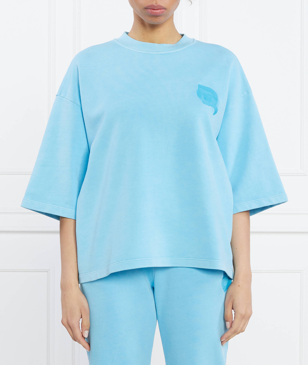 Худи ikonik 2.0 tonal Karl Lagerfeld - голубой(231W1816)