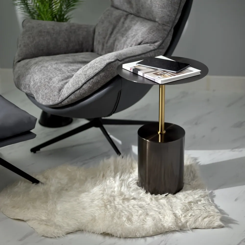 Кофейный столик Solid диам.40см x 58см, чёрный, металл