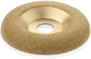 Диск шлифовальный Kutzall Dish Wheel, полукругл, золотой, fine (original), D115мм, посадка 22мм