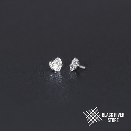 Cubic Zirconia Heart Crystal