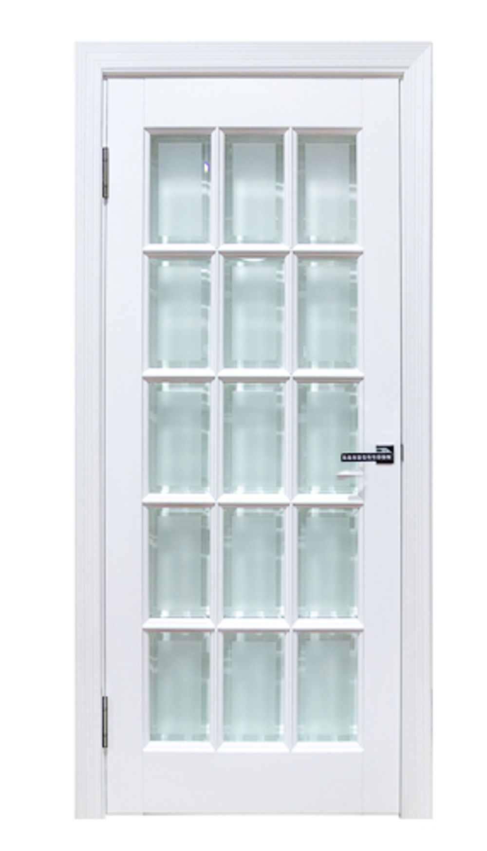 Межкомнатная дверь Прима белый жемчуг со стеклом