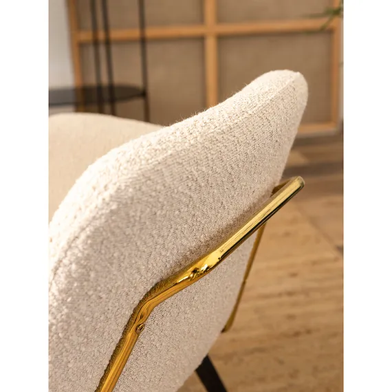 Кресло Hilde, серо-бежевое букле