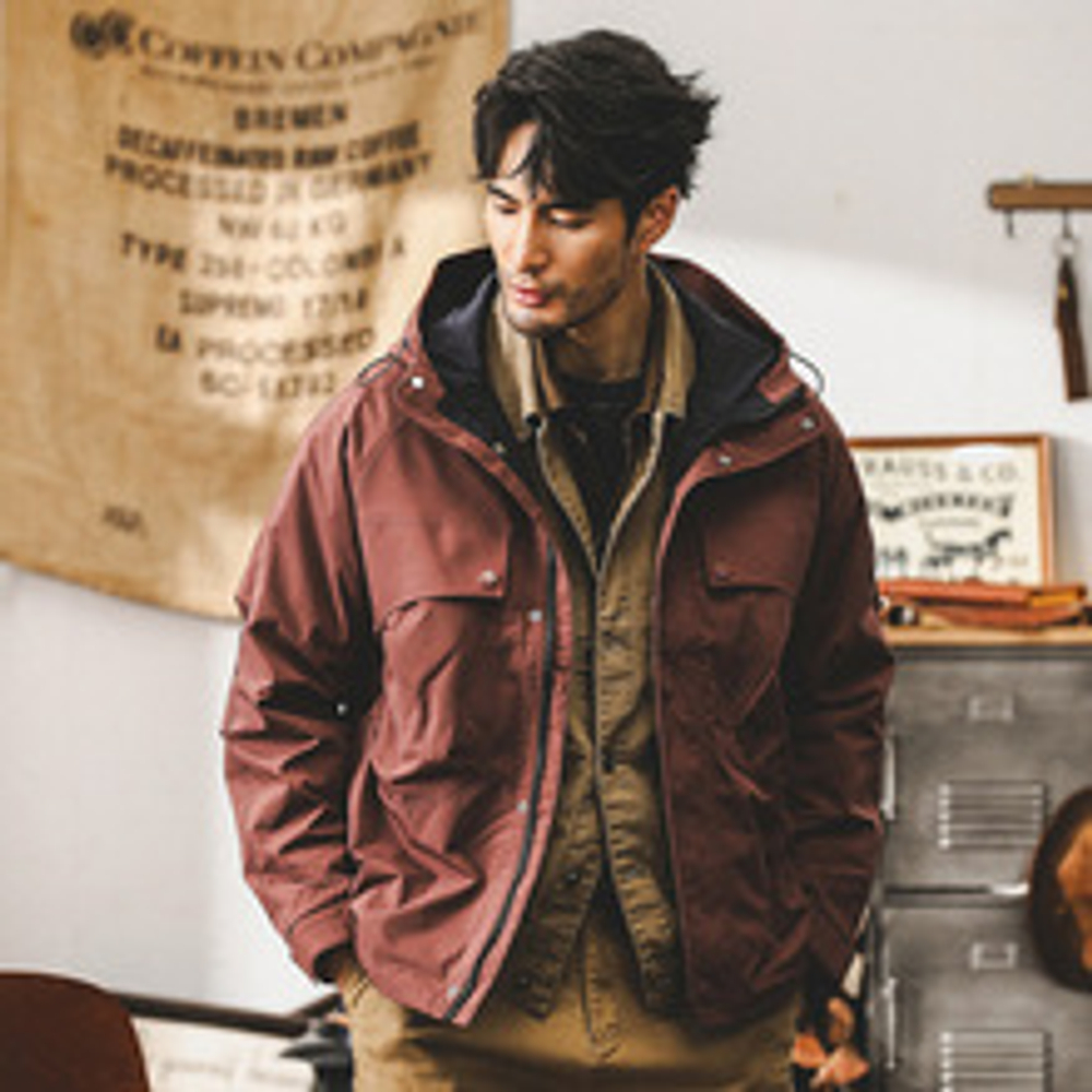 Мужская куртка в стиле американского ретро,сезон весна-осень, городская повседневная куртка для активного отдыха, свободный крой.