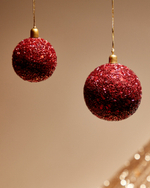 Набор Briam из 3 маленьких красных декоративных подвесок-шариков