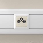 Розетка TV-FM-SAT модульная, "Avanti", "Ванильная дымка", 2 модуля