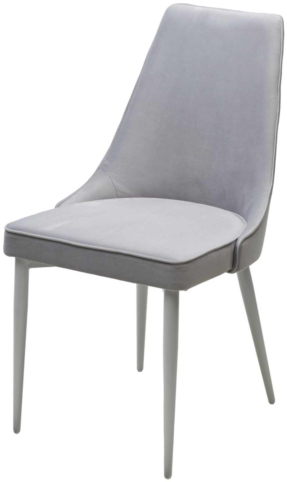 Стул М-City DISAUR Непал (Nepal-P) Светло-серый Bm-4, Велюр, Белый каркас