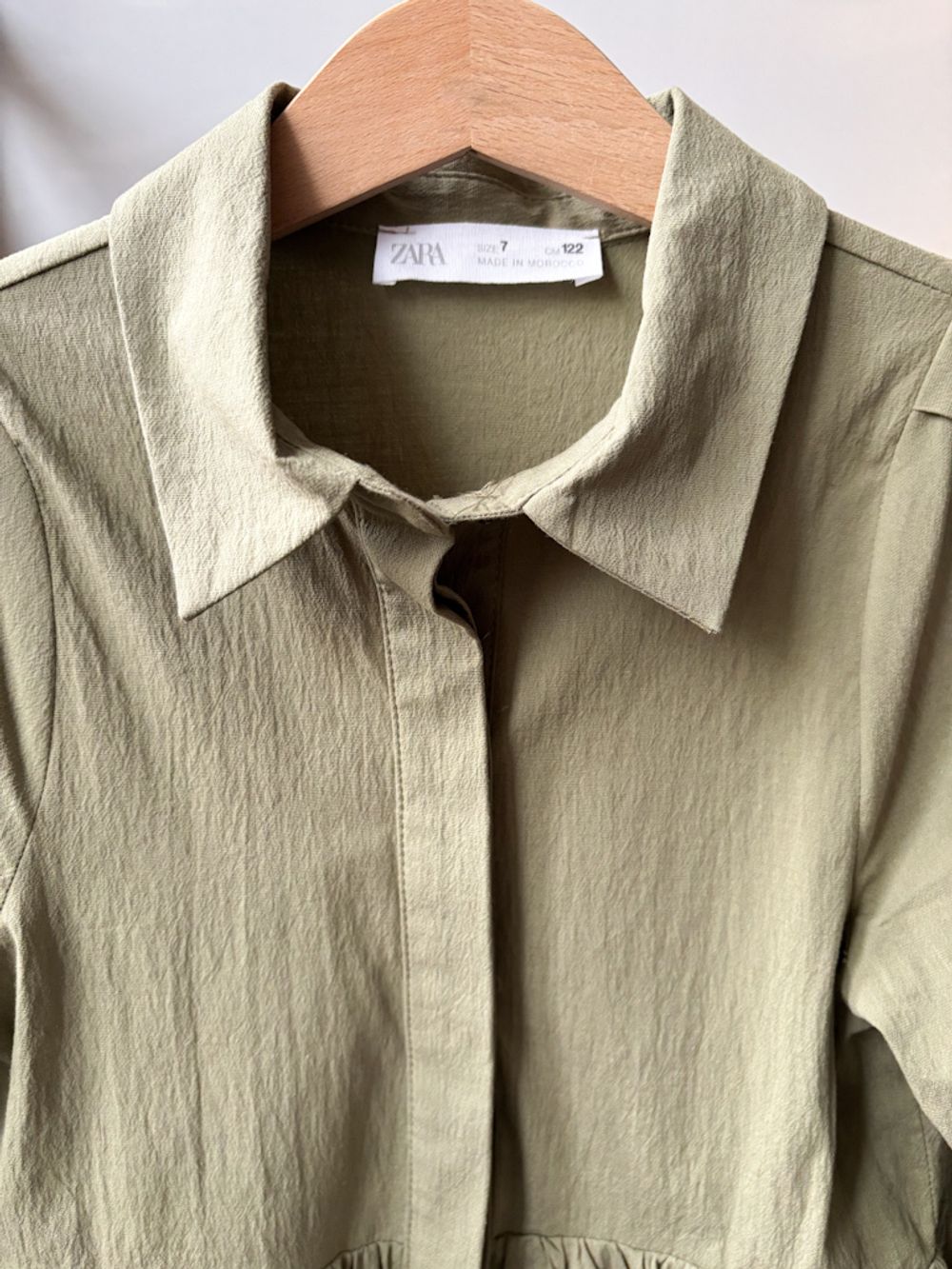 Хлопковое платье-рубашка Zara, 122