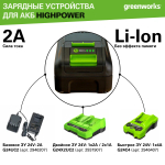 Аккумулятор GREENWORKS High Power G24HP5, 24V, 5Ач (2957807)