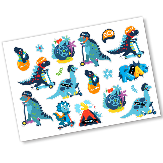 Стикерпак Micro на самокат - Cкутерзавры 15 шт_promo