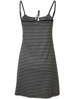 Сорочка на тонких регулируемых бретелях (Размер: S) (Цвет: черный с белым)