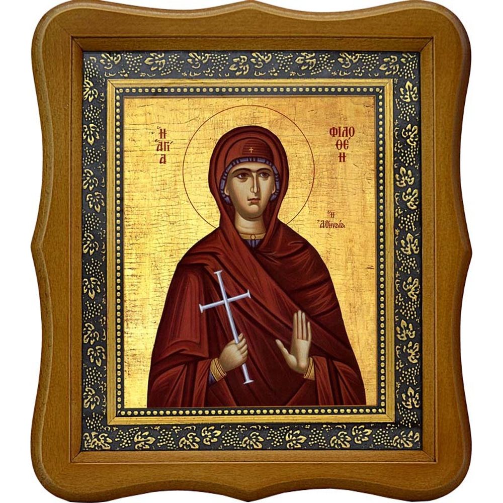 Филофея Афинская преподобномученица. Икона на холсте.