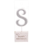 Свеча для торта Цифра Иллюзия «8» 9,5 см, серебро