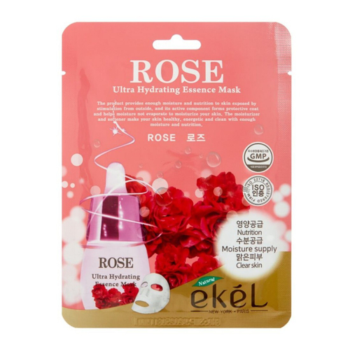 ЕКЕЛ Ultra Hydrating Essence Rose Маска д/л 25мл ткан Роза (71546)