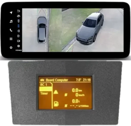 Магнитола для Opel Astra H (перенос БК вниз, серая) - Teyes LUX ONE 360 монитор 12.3" 2K QLED на Android 10, 6Гб+128Гб, CarPlay, 4G SIM-слот, 4 камеры в комплекте