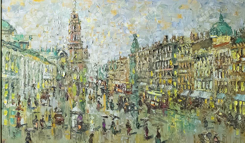 Буцкий Павел. На Невском. Холст, масло. С.-Петербург, Россия, 2022 г. 100х60 см.