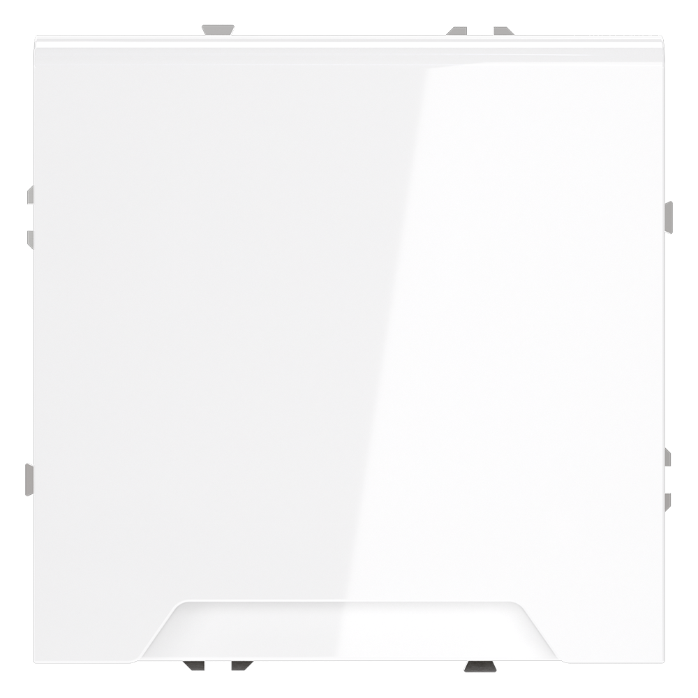 Розетка встраиваемая VOLTUM S70 с заземлением, защитными шторками и крышкой 16А, (белый глянцевый)