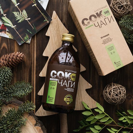 Сок Чаги клеточный с пихтой и зверобоем