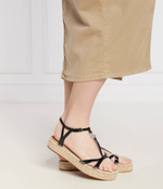 Кожаные босоножки payton-espadrilles LAUREN RALPH LAUREN - черный(802935579)