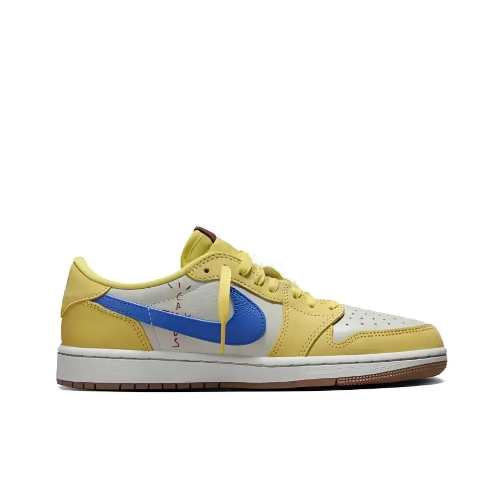 Женские кроссовки Air Jordan 1 Retro Low OG SP x Travis Scott 'Canary' DZ4137-700