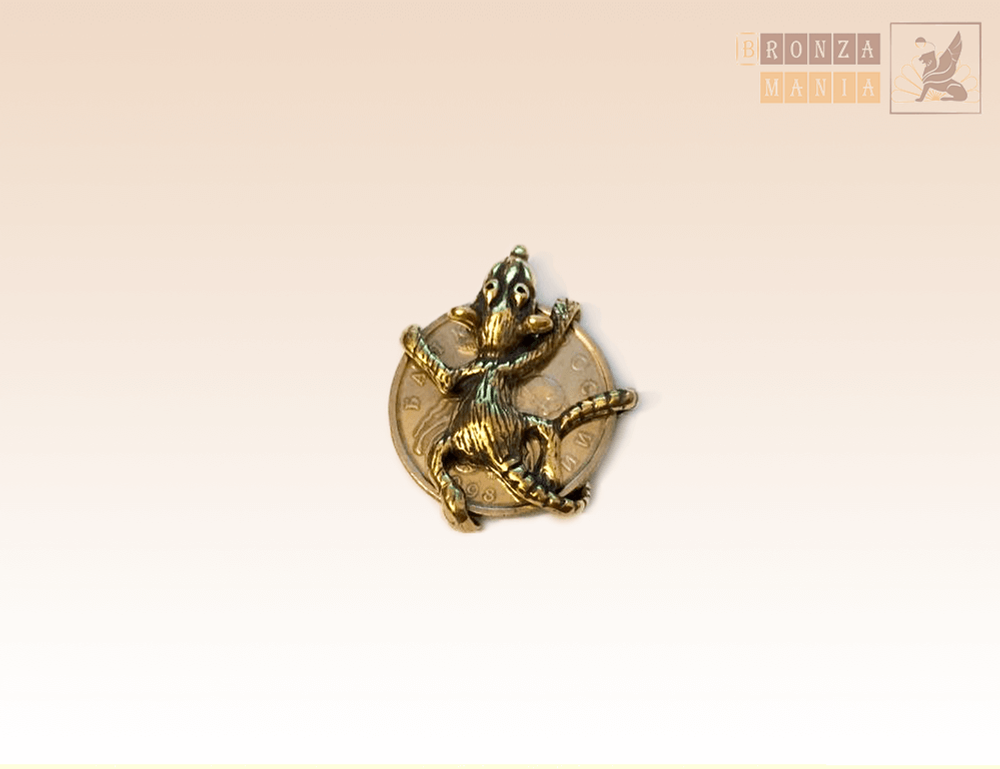 денежная Мышка - Обнимашка 5 копеек настоящая