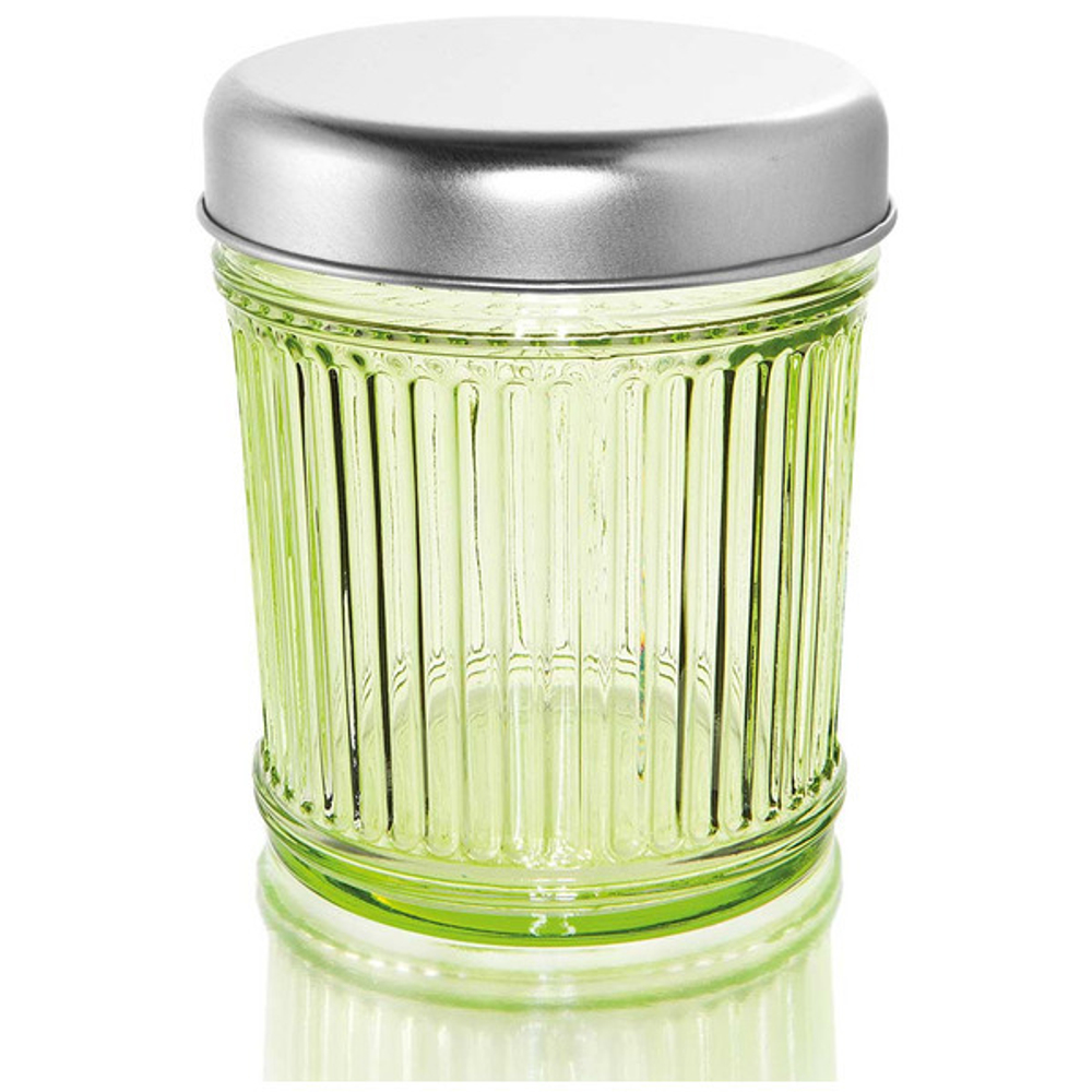 Банка для сыпучих продуктов с крышкой IVV Индустриальный шик 550мл зелёная