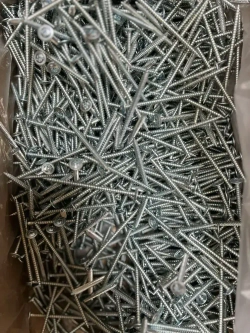 Саморезы с прессшайбой, острые, оцинкованные, с частой резьбой (по дереву и металлу) 4.2х75 мм (1 кг)