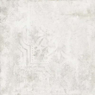 Керамогранит Alma Ceramica GFU6060TTM17R Totem 60x60 белый / серый светлый глазурованный матовый / противоскользящий под бетон / с орнаментом