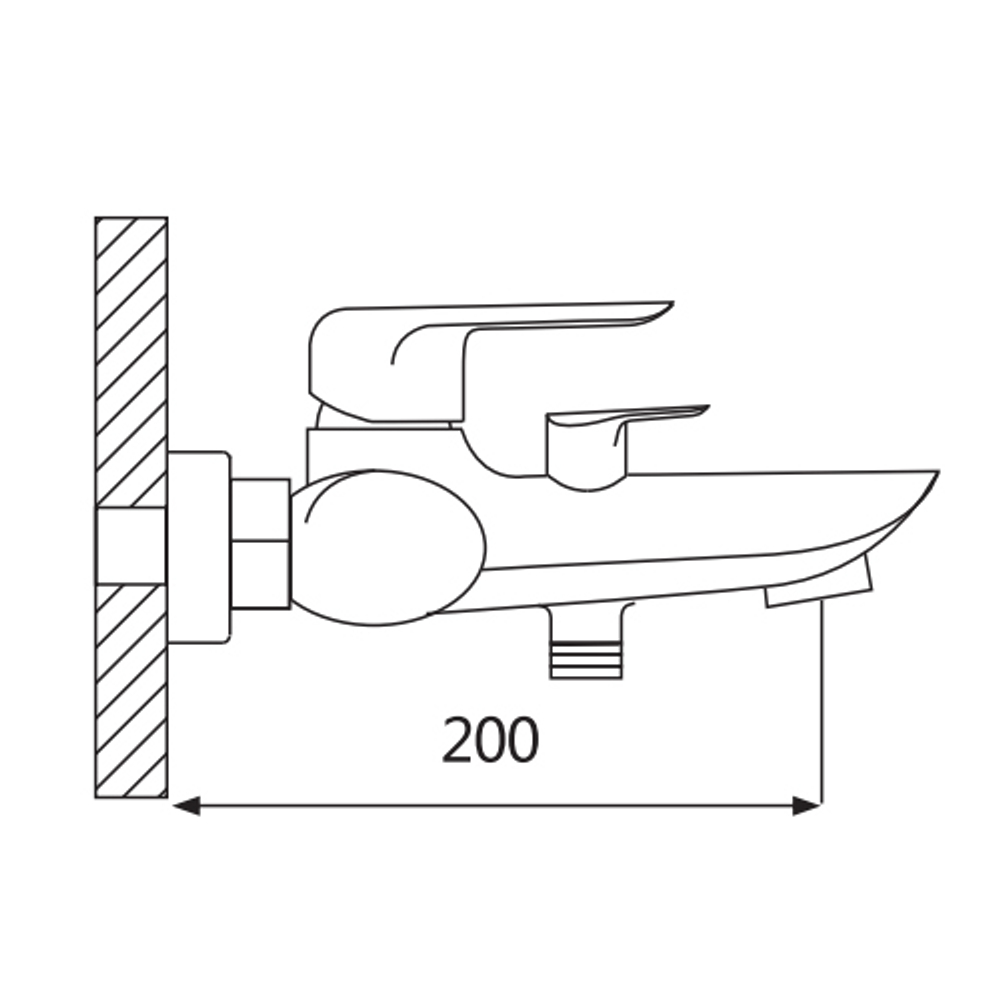 Смеситель для ванны Oute T10 T10202