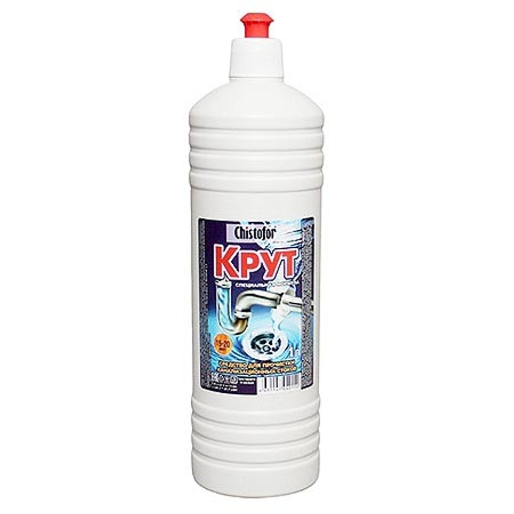 Средство для прочистки канализационных стоков Chistofor КРУТ ТУРБО 1л.