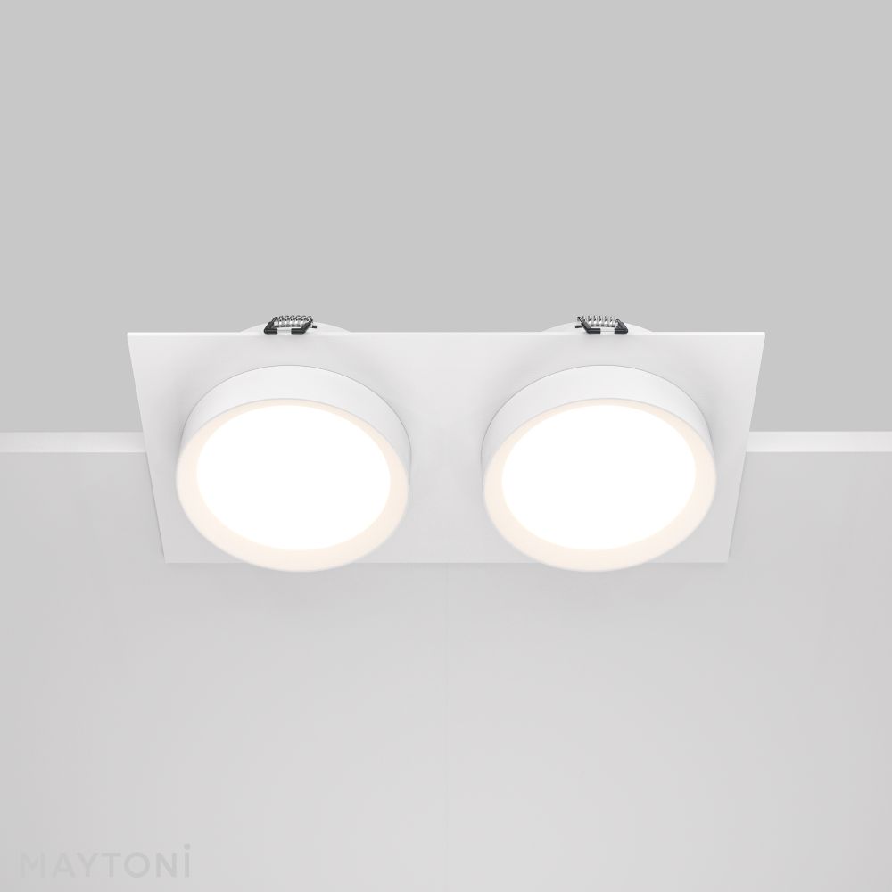 Светильник встраиваемый Maytoni   DL086-02-GX53-SQ-W