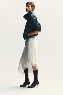 ZARA ДЖИНСОВАЯ КУРТКА TRF, СИНИЙ