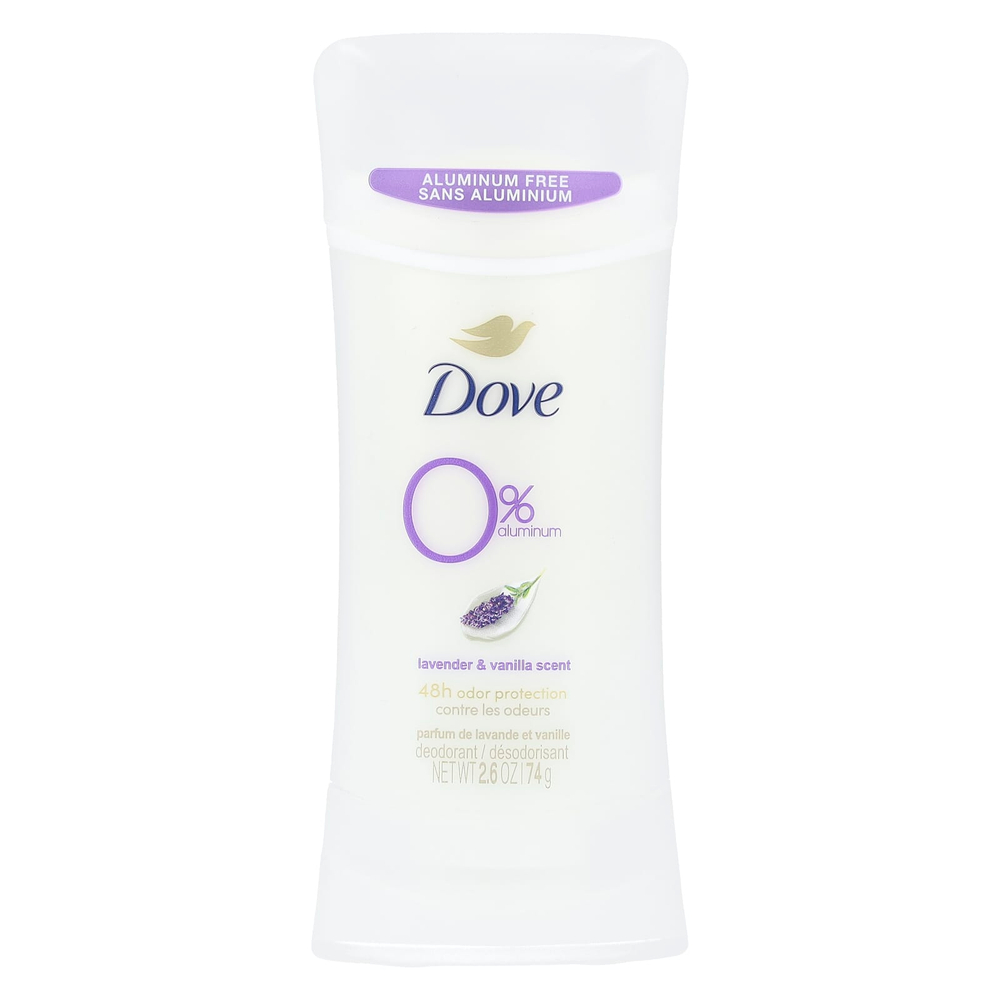 Dove, Дезодорант без алюминия, с ароматом лаванды и ванили, 74 г (2,6 унции)
