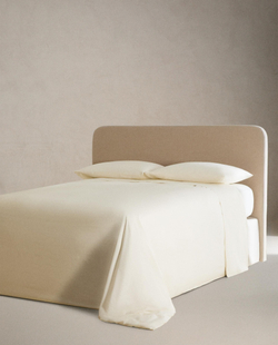 Zara Home - Простыня с ситцевой резинкой, высота 30 см (вес 200 нитей), ванильный, 160х200х30 см