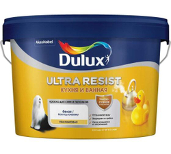 Краска для кухни и ванной латексная Dulux Ultra Resist полуматовая база BC