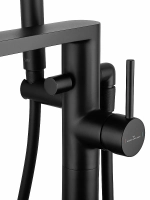 Смеситель для ванны напольного монтажа WONZON & WOGHAND STICK WW-88649901-MB черный матовый