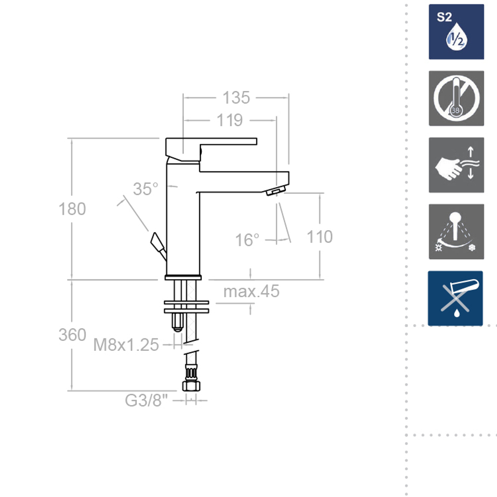 Смеситель для раковины DRAKO 3304.