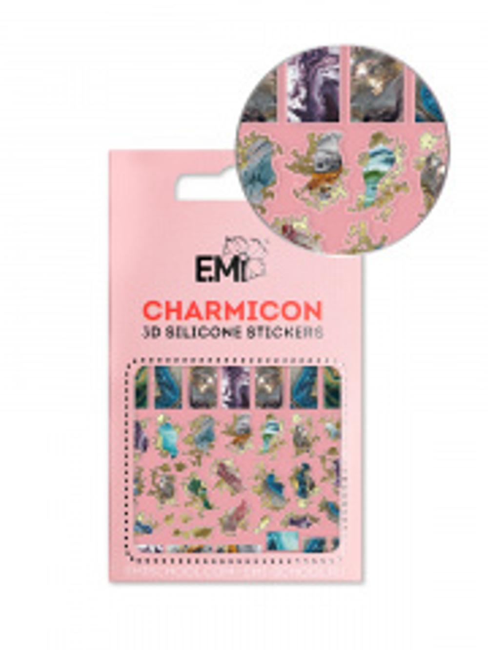 Charmicon 3D Silicone Stickers №142 Мрамор