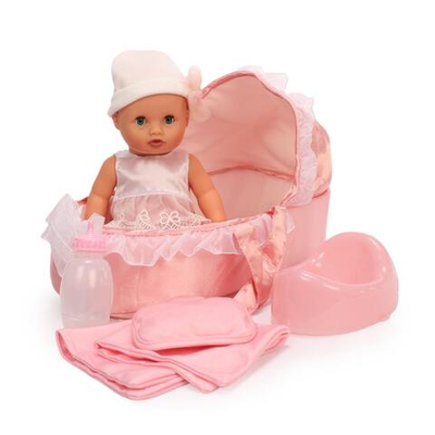 Пупс 30см " Уроки заботы" с переноской и аксесс. коробка 451357