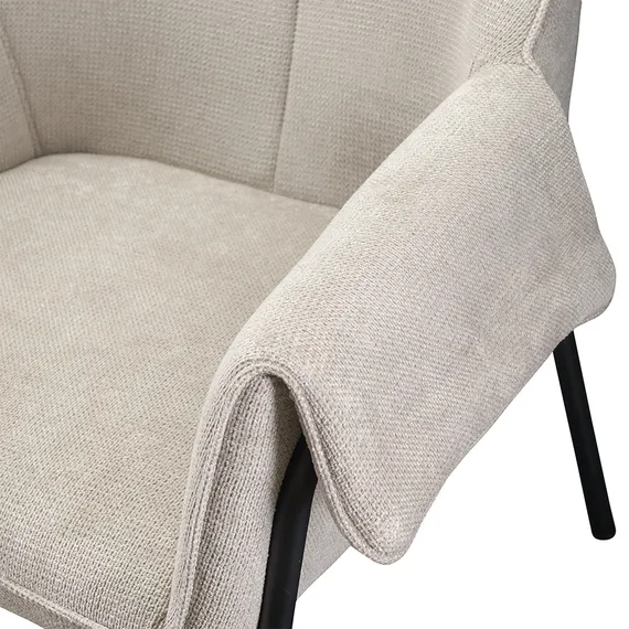 Лаунж-кресло Luras серо-бежевый шенилл