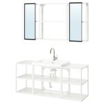 Комбинация для ванной - IKEA ENHET, 140х43х65 см, белый, ЭНХЕТ ИКЕА